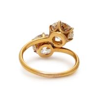 Diamond and Yellow Gold 'Toi et Moi' Ring