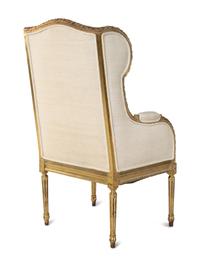 A Louis XVI Style Giltwood Bergère à Oreilles