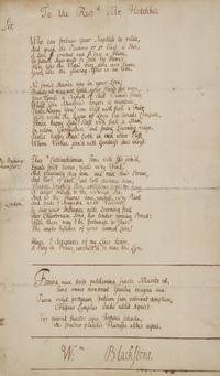 [Law] Blackstone, William. Autograph Manuscript, signed
