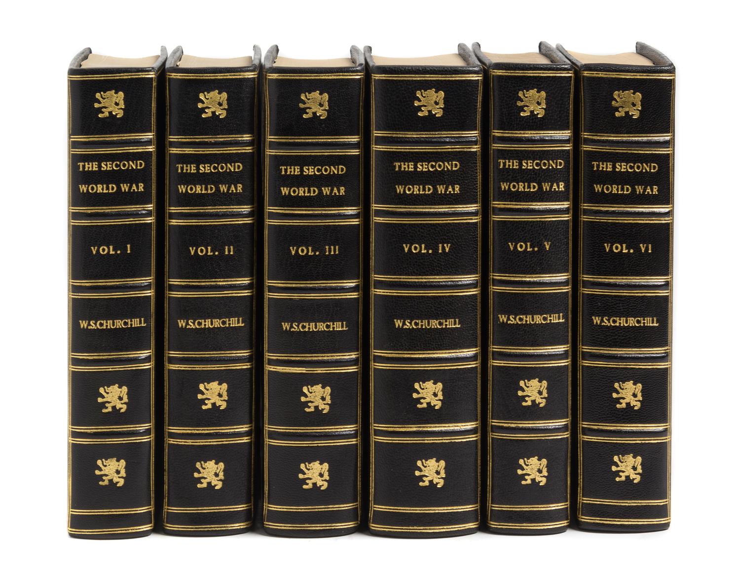 CHURCHILL, WINSTON. The Second World War. London, 1948-1954. Signed [with] A History of the English-Speaking Peoples. L, 1956-58. [10vs