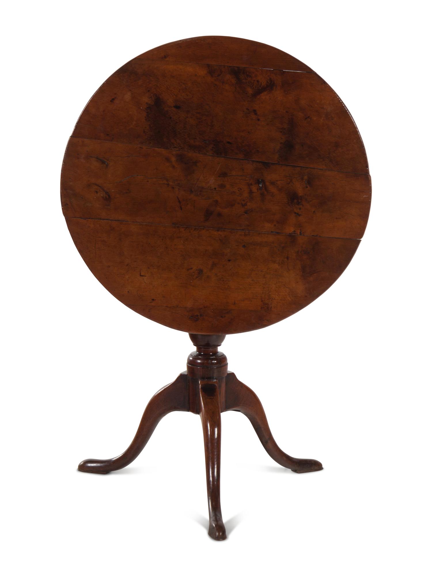 A Queen Anne Cedar Tilt-Top Tea Table