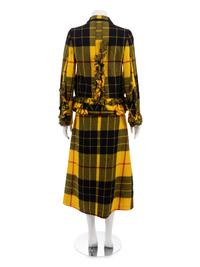 Comme des Garçons Yellow Tartan Plaid Ensemble, Fall 2000