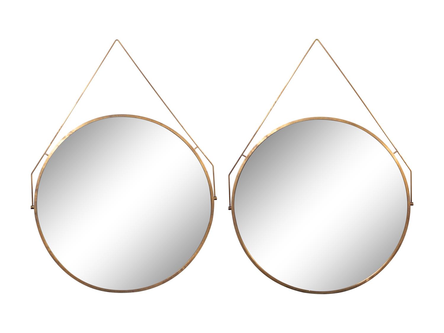 A Pair of Circular Wall Mirrors