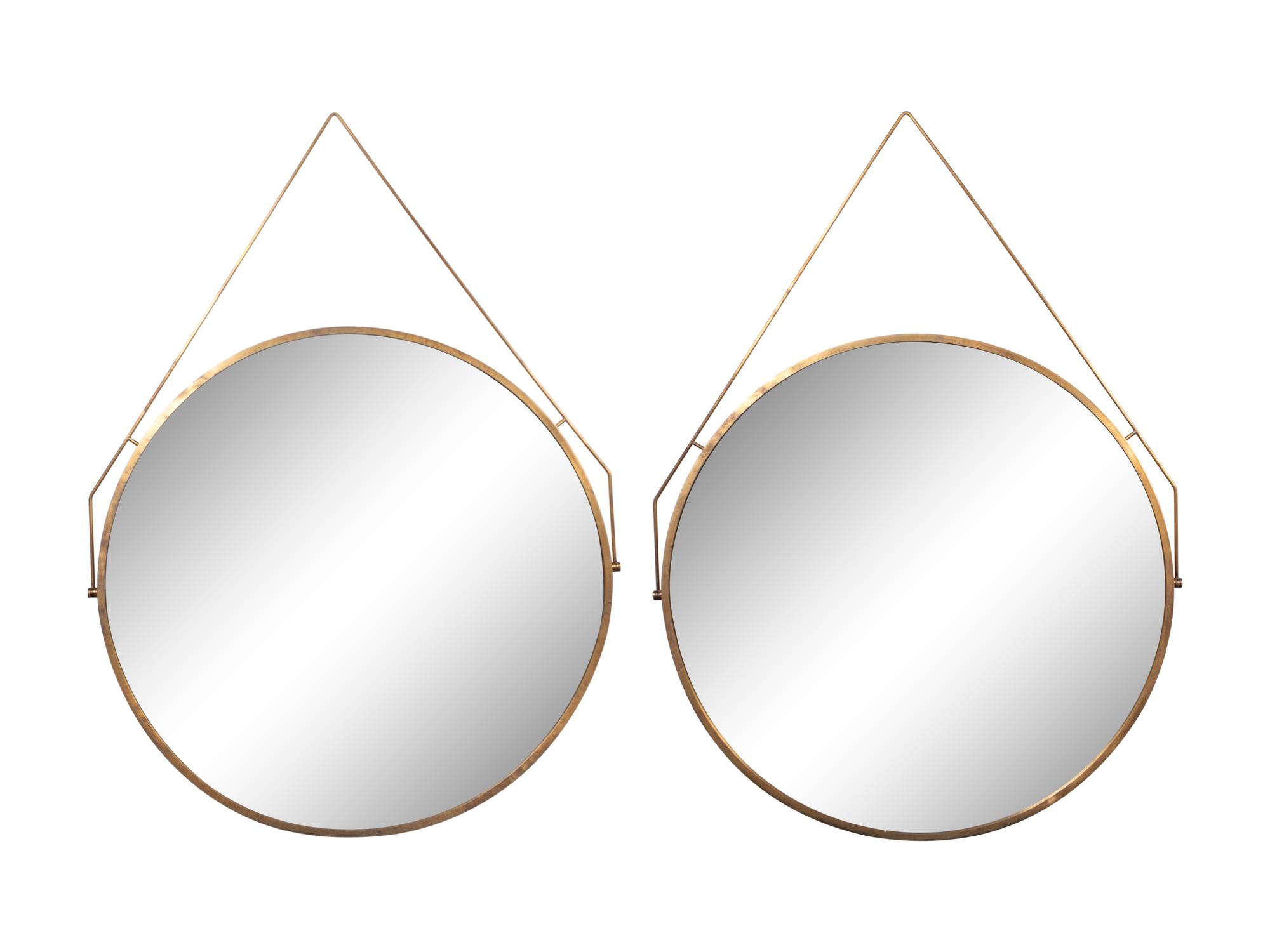 A Pair of Circular Wall Mirrors