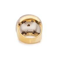 ROCK CRYSTAL AND DIAMOND RING