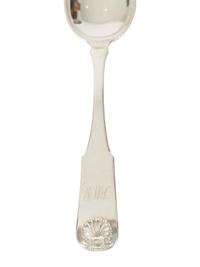 Eight American Coin Silver Place Spoons By J. B. Jones, Boston, MA — LATE 18TH/EARLY 19TH CENTURY