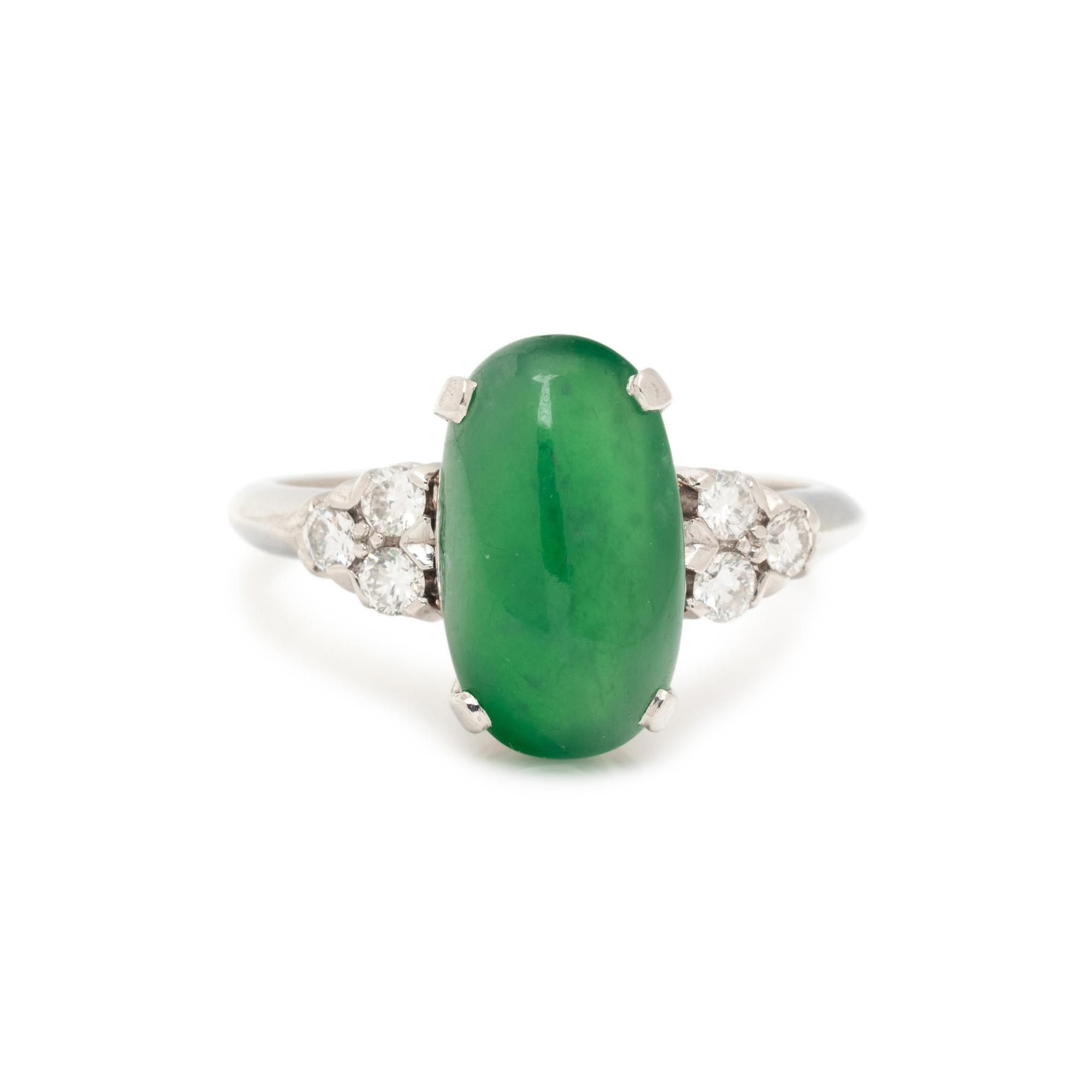 JADE AND DIAMOND RING