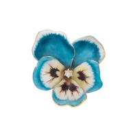 ENAMEL AND DIAMOND PANSY PENDANT/BROOCH