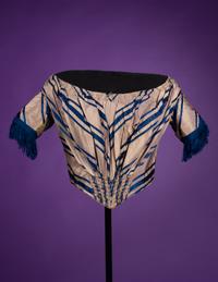 Two Silk Bodices with One Matching Capelet, 1840-60