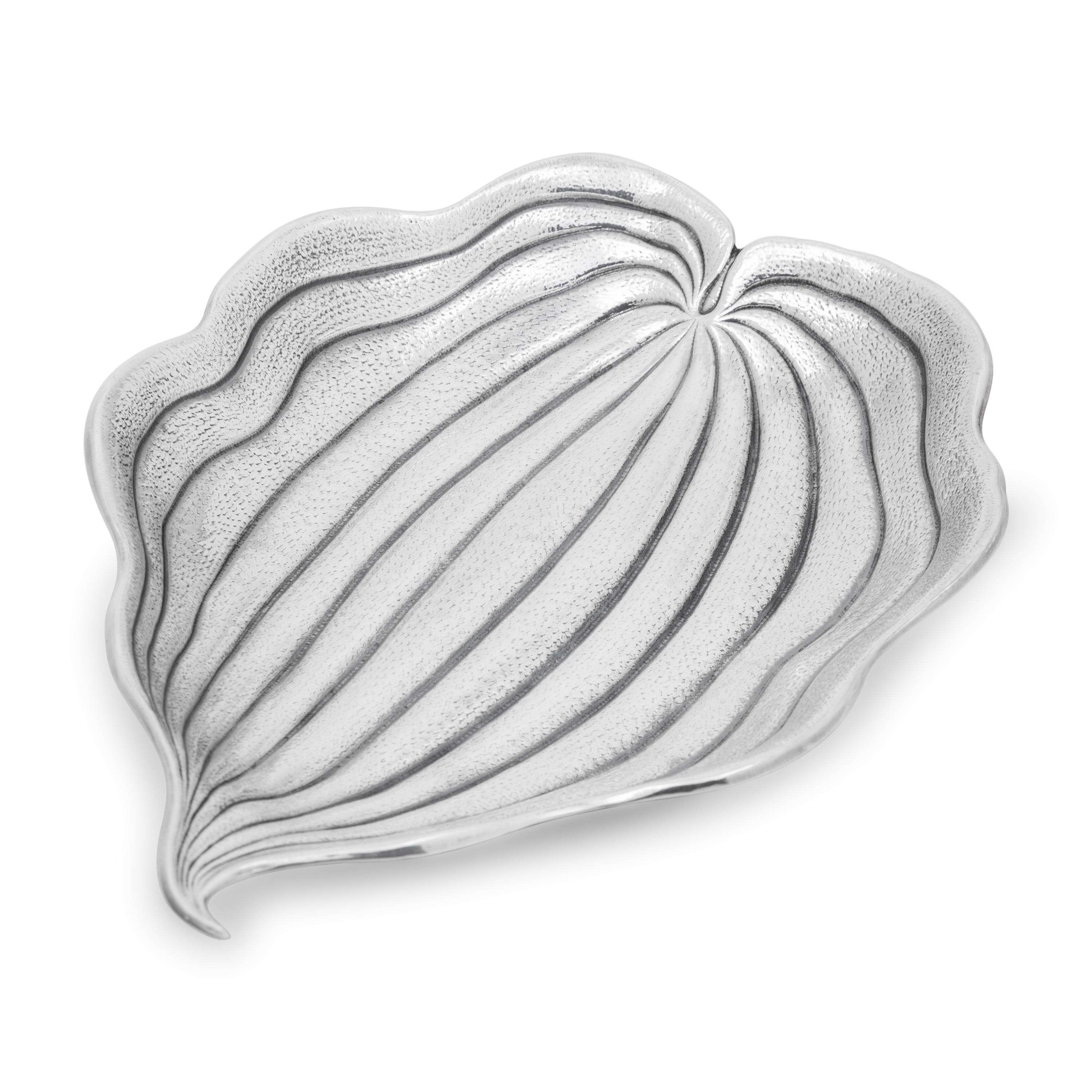A Buccellati Silver Leaf Form Dish