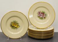 Jan Nosek and F. Fenzl, Lenox, c.1930, a set of twelve hand painted orchid plates