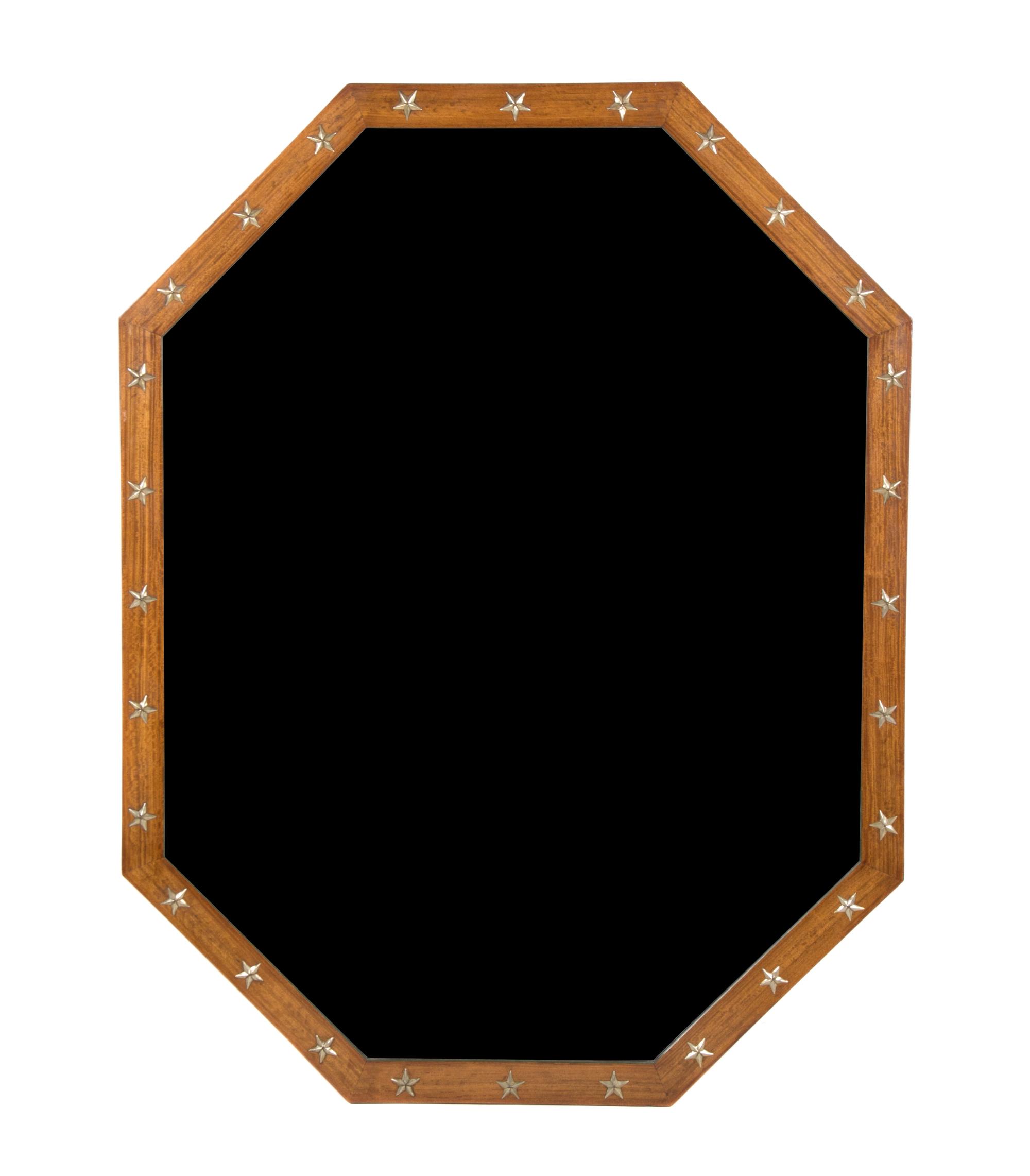 An Empire Gilt Metal Mounted Mahogany Mirror Height 45 x width 35 inches. — MID-19TH CENTURY