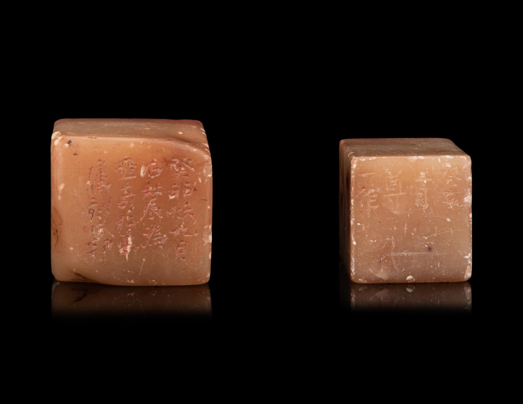 Six Chinese Soapstone Stone Seals