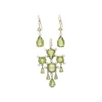 Antique, Peridot, Seed Pearl, and Rose Gold Demi-Parure