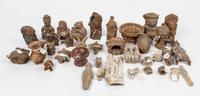 A Collection of Pre-Columbian Figures and Table Articles various sizes.