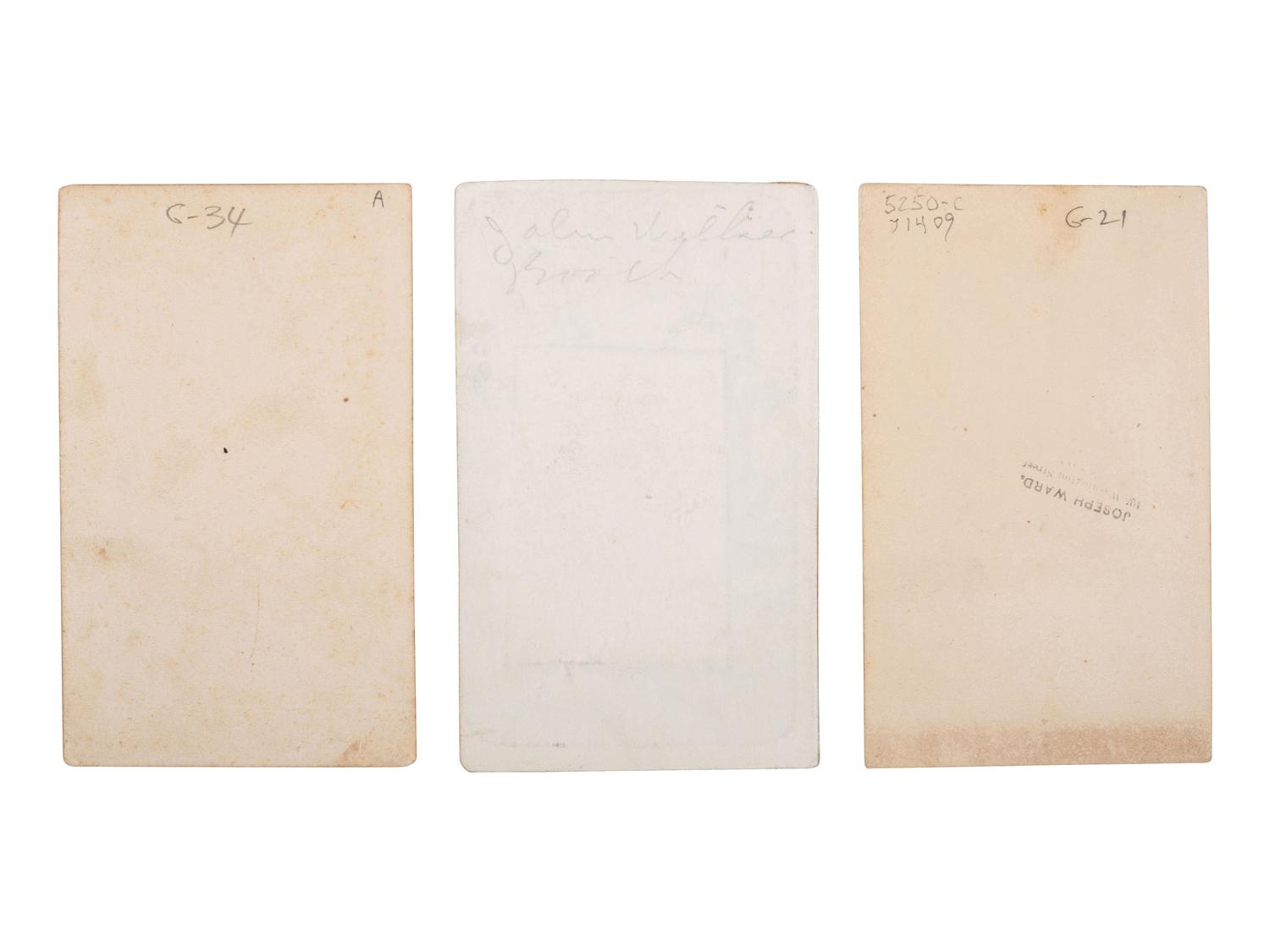 [LINCOLN, Abraham (1809-1865)]. A group of 3 CDVs of John Wilkes Booth, comprising: