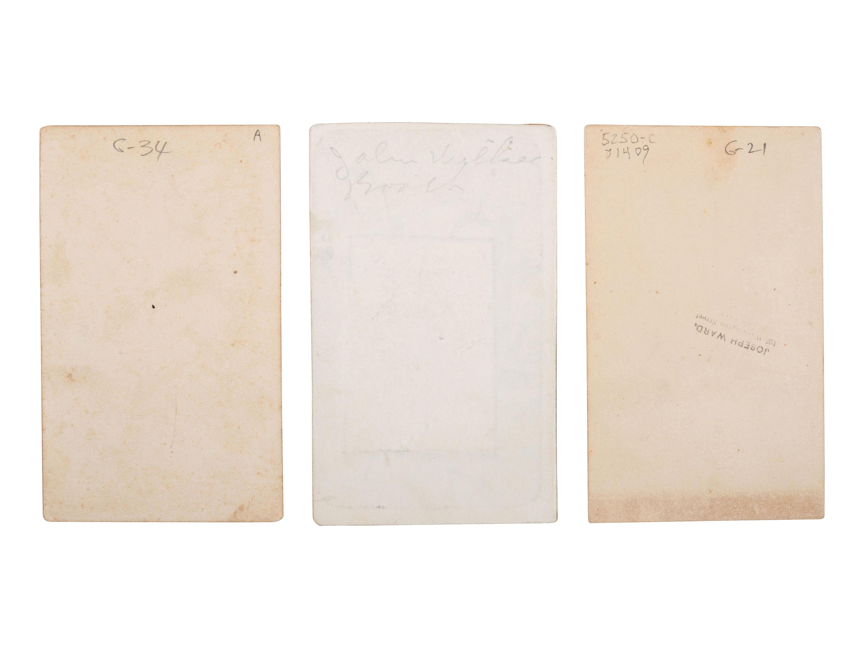 [LINCOLN, Abraham (1809-1865)]. A group of 3 CDVs of John Wilkes Booth, comprising: