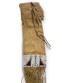 Kiowa / Comanche Beaded Hide Tobacco Bag