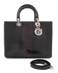 Christian Dior Black Python Medium Lady Dior Bag, 2011
