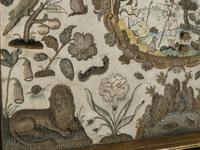 An English Stumpwork Embroidered Panel