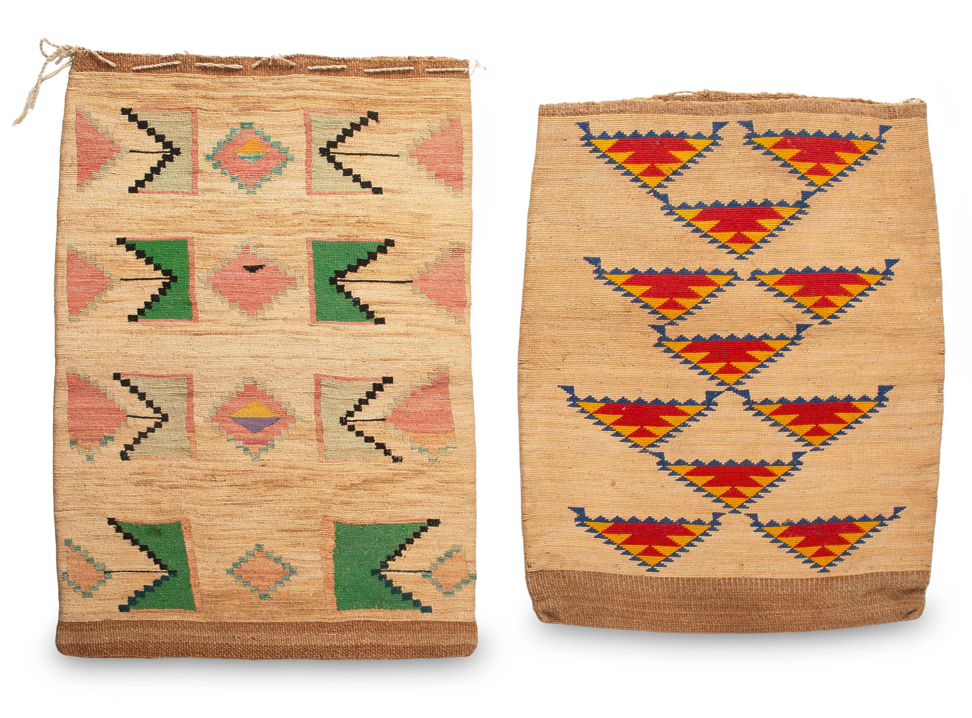Pair of Large Nez Perce Corn Husk Bags