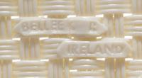 A Pair of Belleek Four Strand Convolvulus Baskets Diameter 9 inches. — SIXTH IMPRESSED MARK (1990-1992)