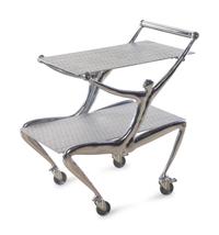 A Carrol Boyes Cast Aluminum Man Drinks Trolley