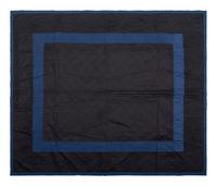 A Child's Black and Blue Satin and Cotton Quilt