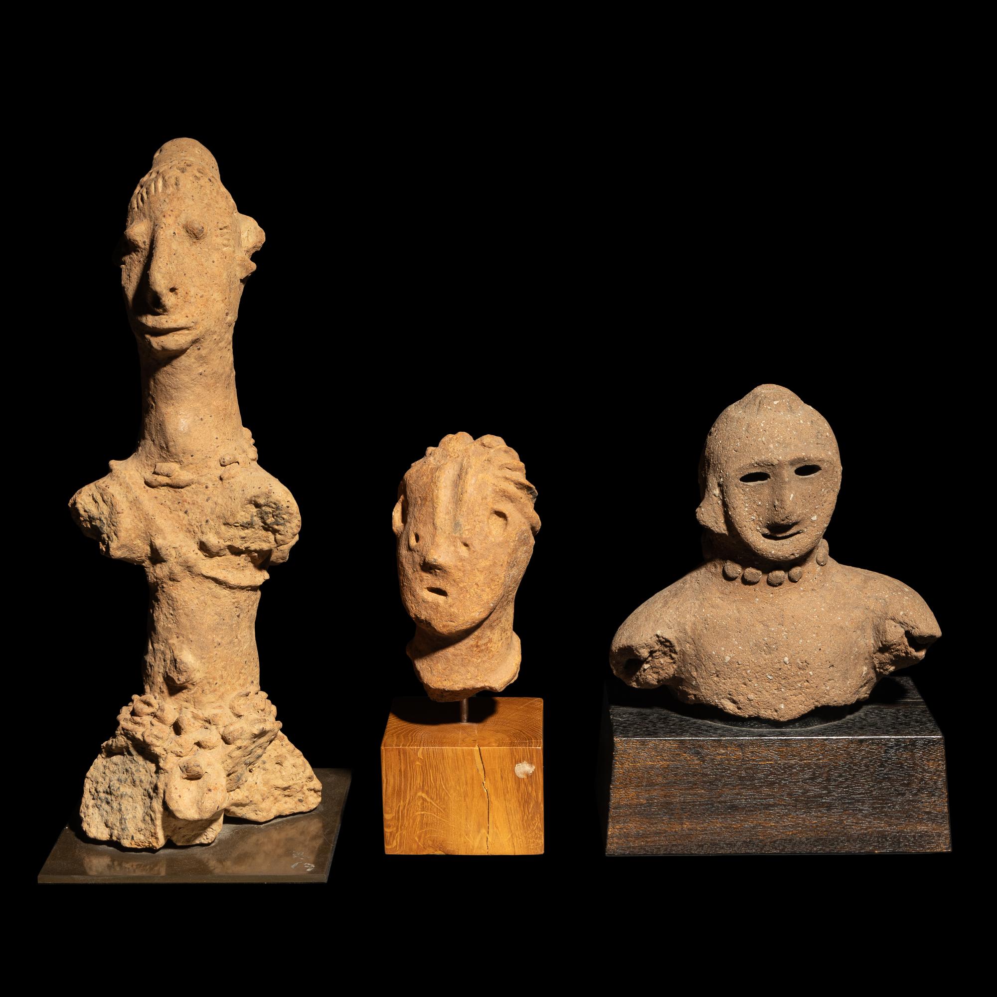 A Group of 3 Ethnographic Terracotta Figures