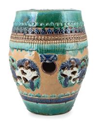 A Chinese Glazed Terra Cotta Garden Seat