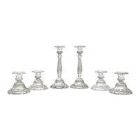 Six Italian Silver-Plate Candlesticks
