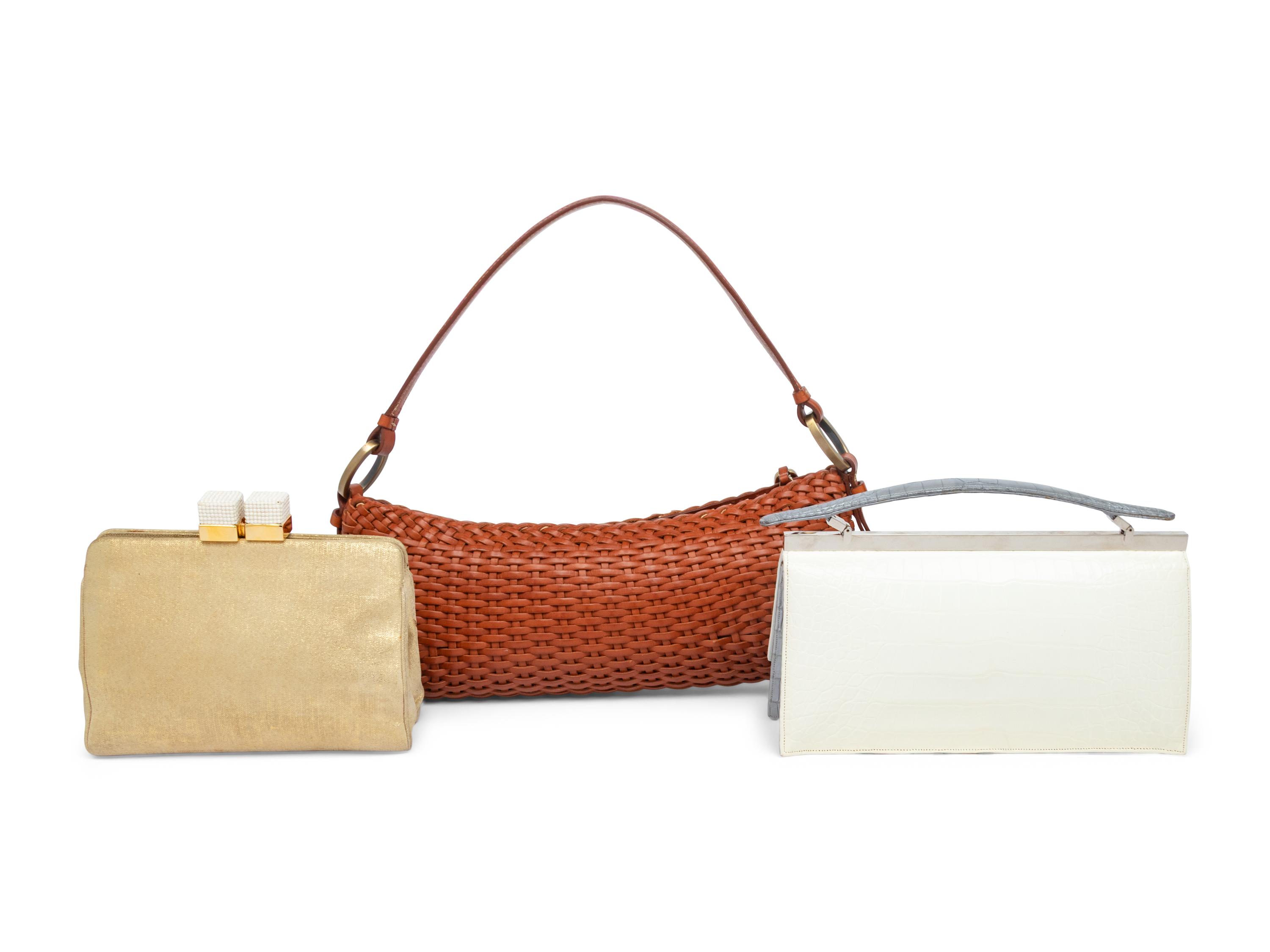 Judith Leiber & Oscar de la Renta, Three Handbags