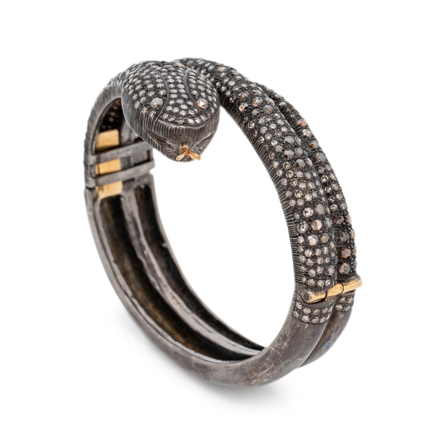 DIAMOND SNAKE BANGLE BRACELET