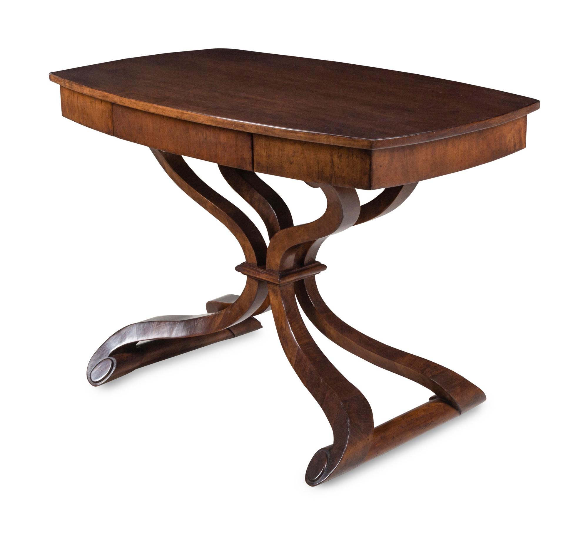 A Contemporary Walnut Center Table