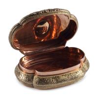 A German 14-Karat Gold and Jewel Mounted Snuff Box