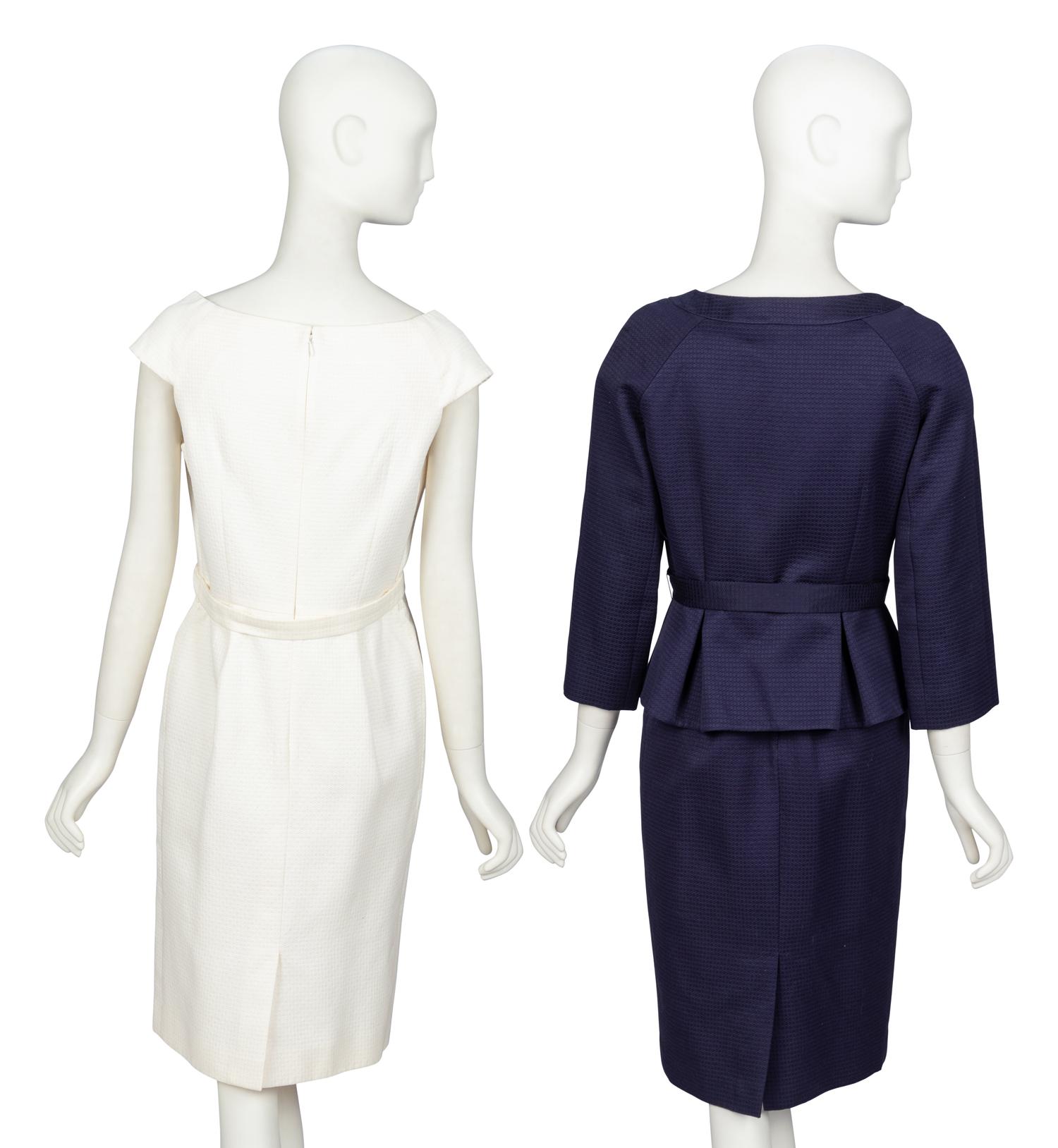 Christian Dior by John Galliano , Navy Dress Suit & White Dress