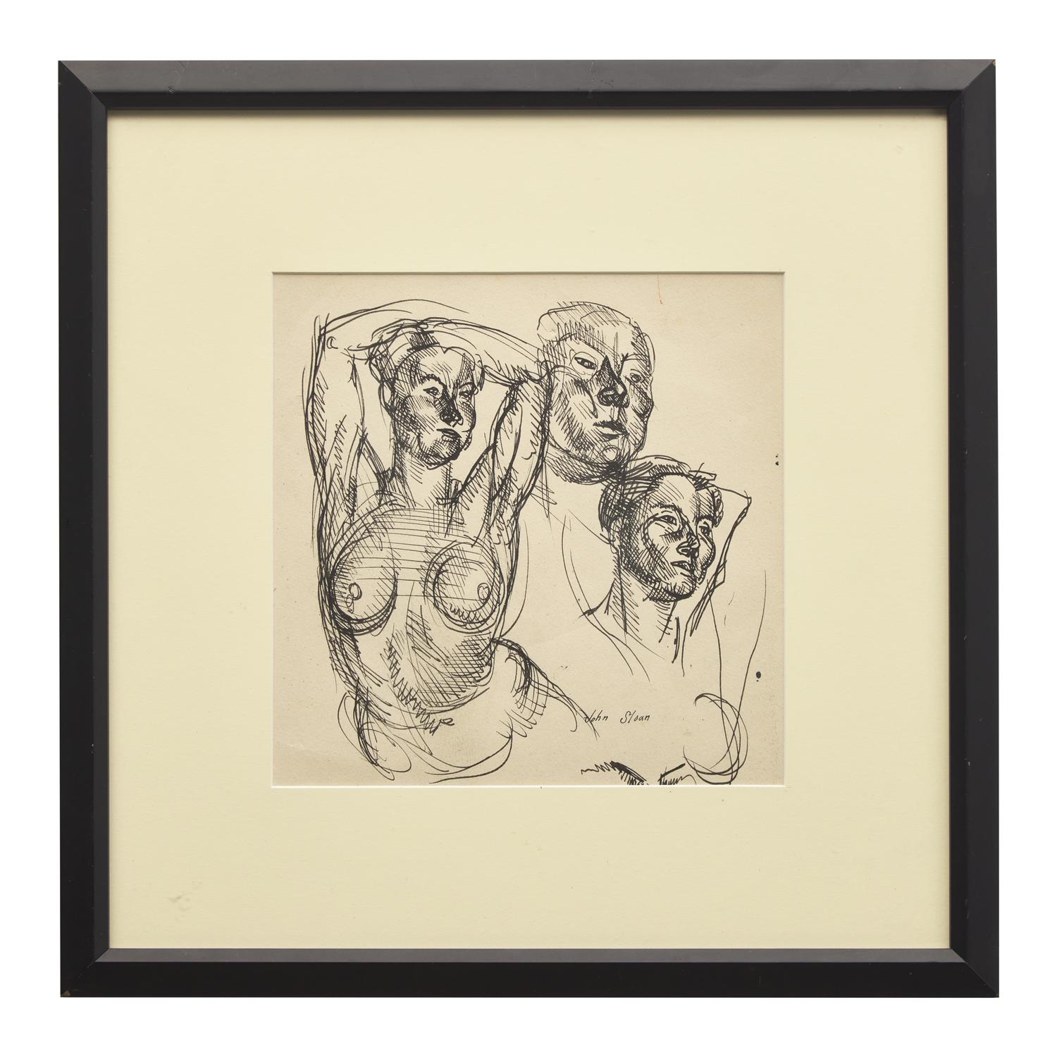John French Sloan (American, 1871-1951) — Study of a Female Nude