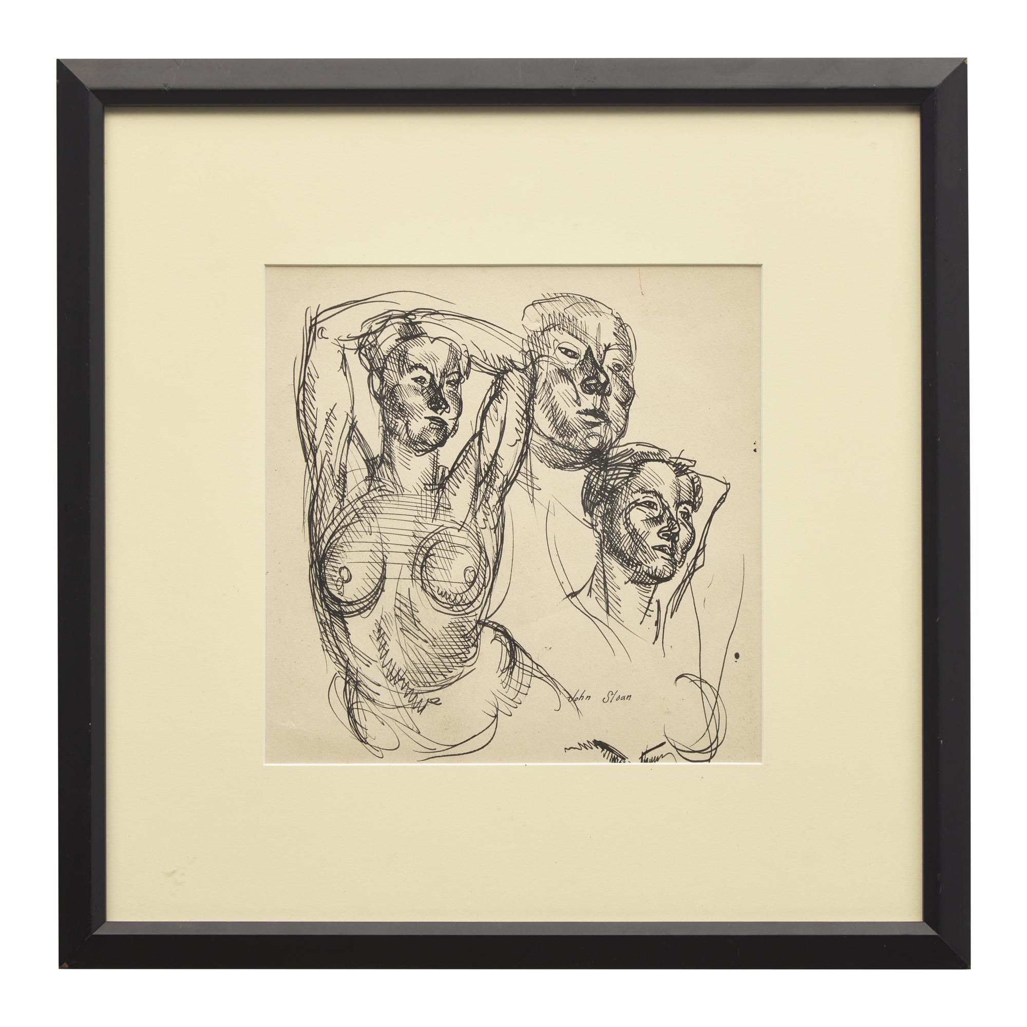 John French Sloan (American, 1871-1951) — Study of a Female Nude