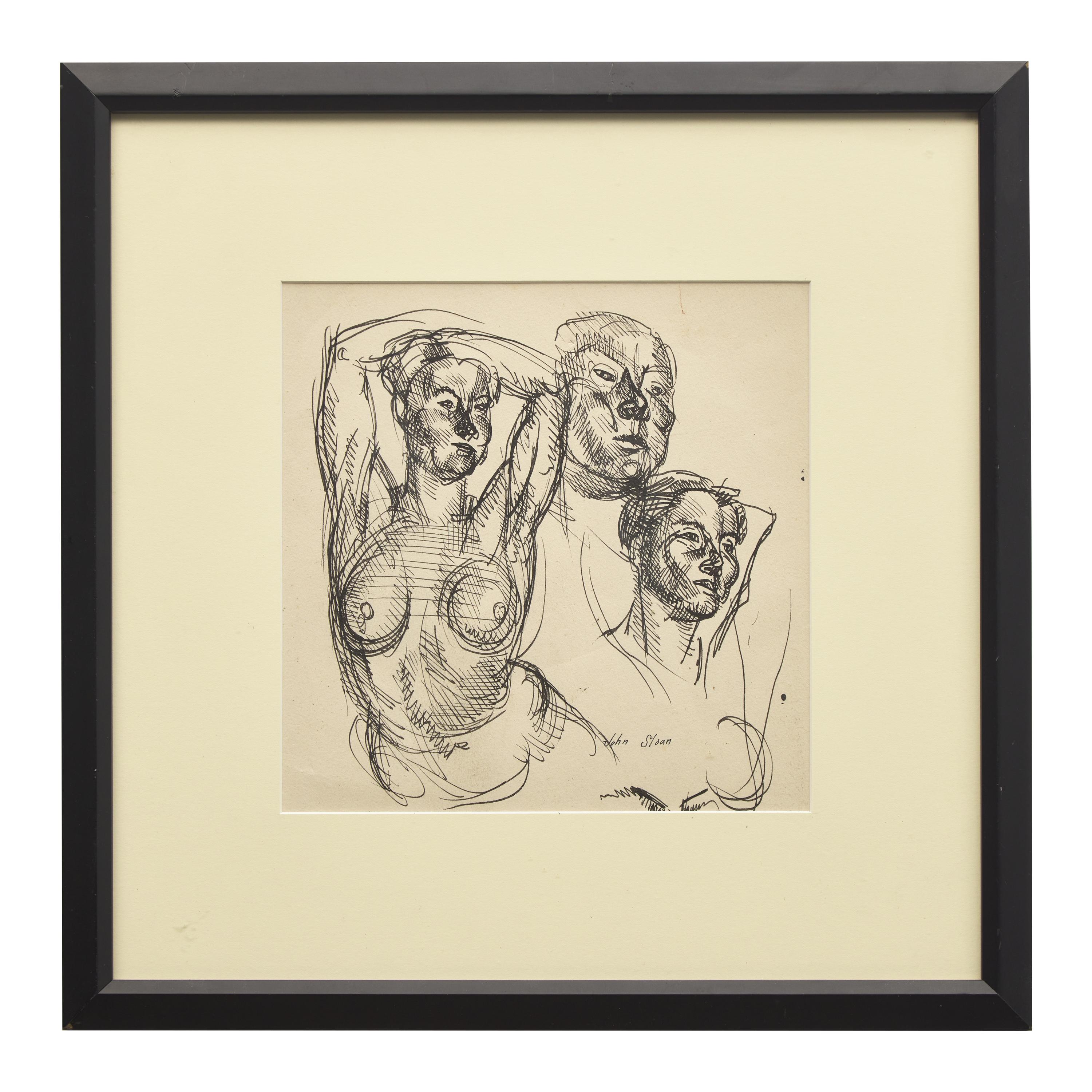 John French Sloan (American, 1871-1951) — Study of a Female Nude