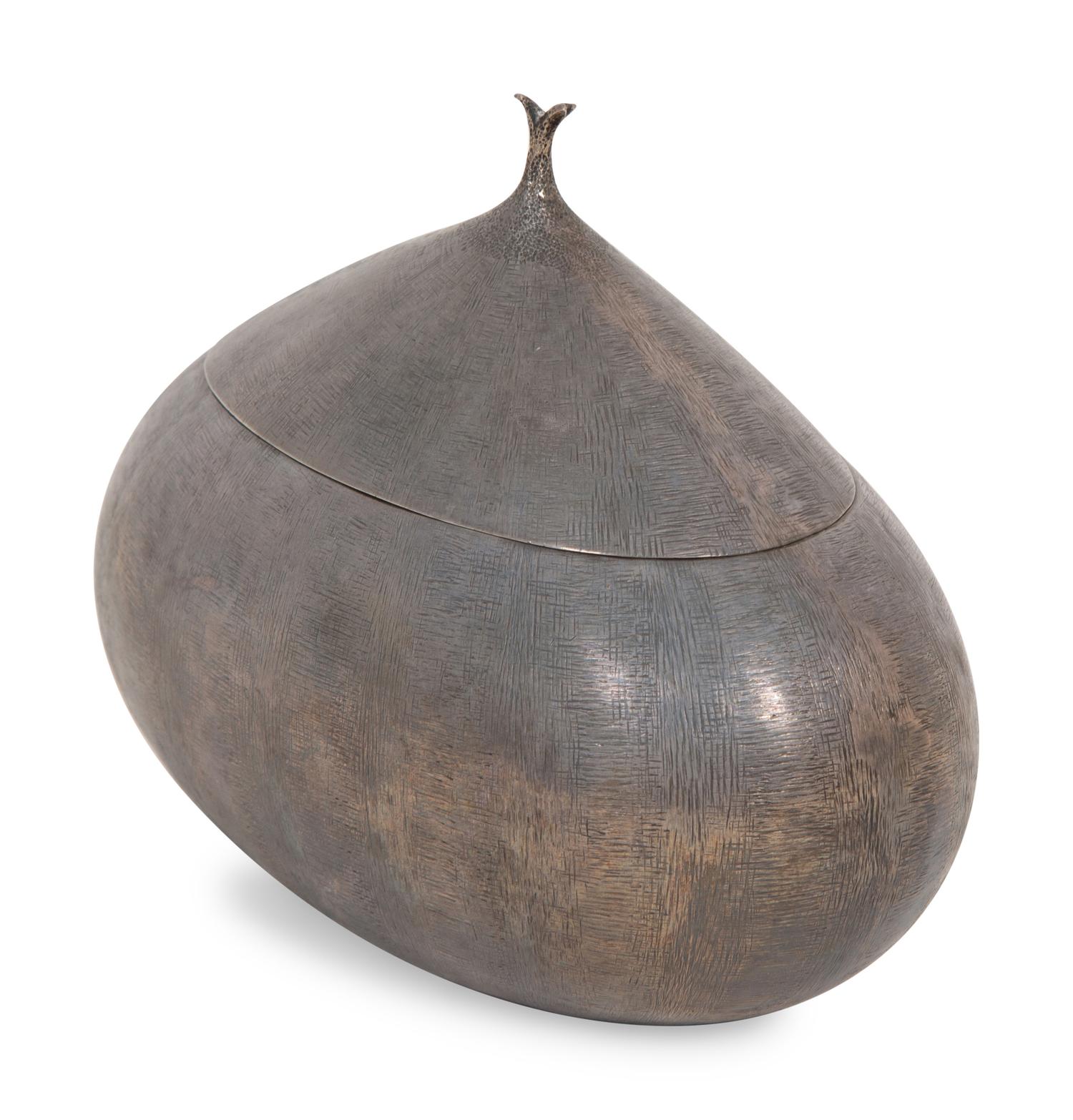 A Buccellati Silver Chestnut Box