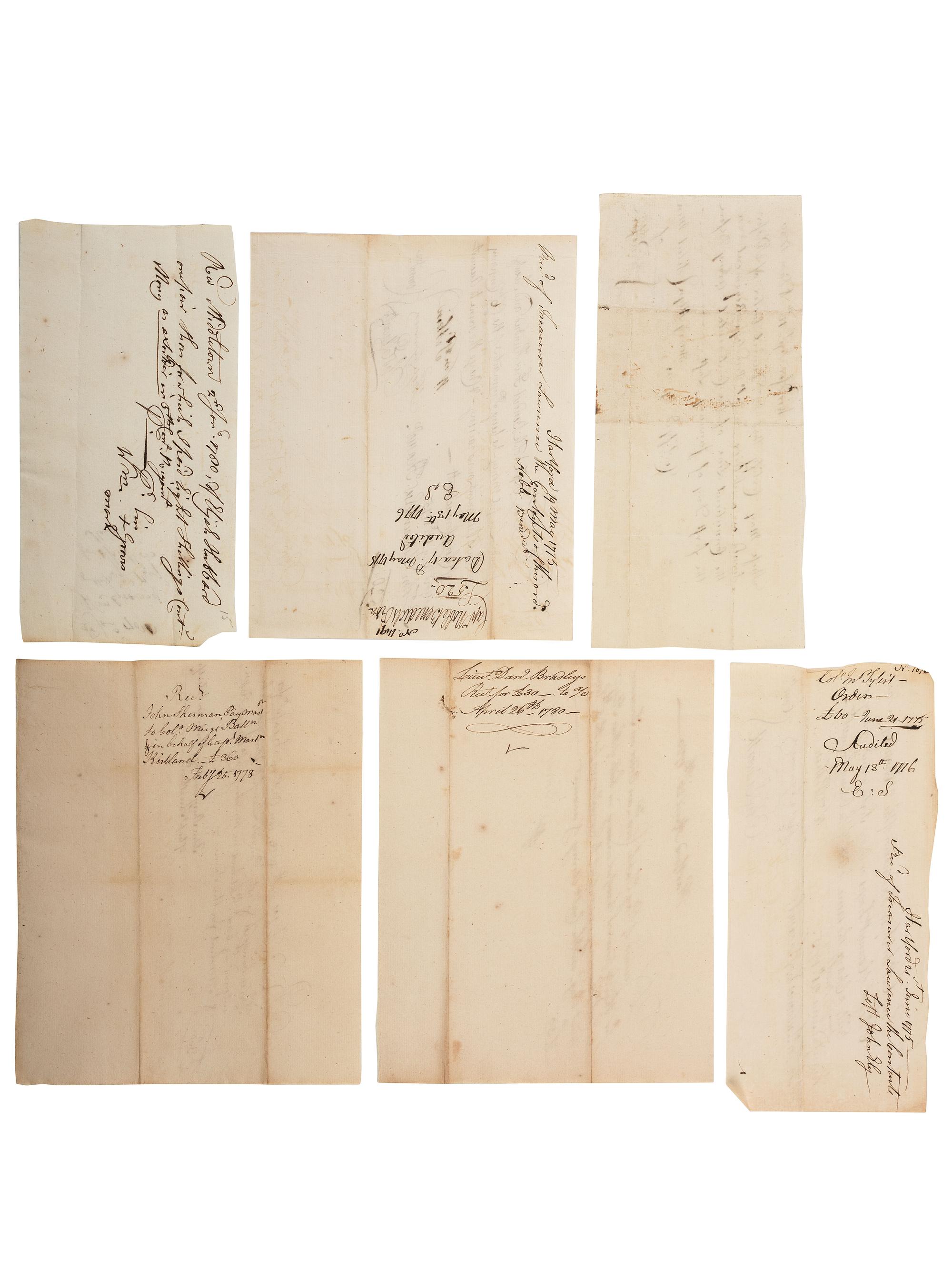 [REVOLUTIONARY WAR] -- [WAR OF 1812]. A group of colonial and early American documents and ephemera, comprising: