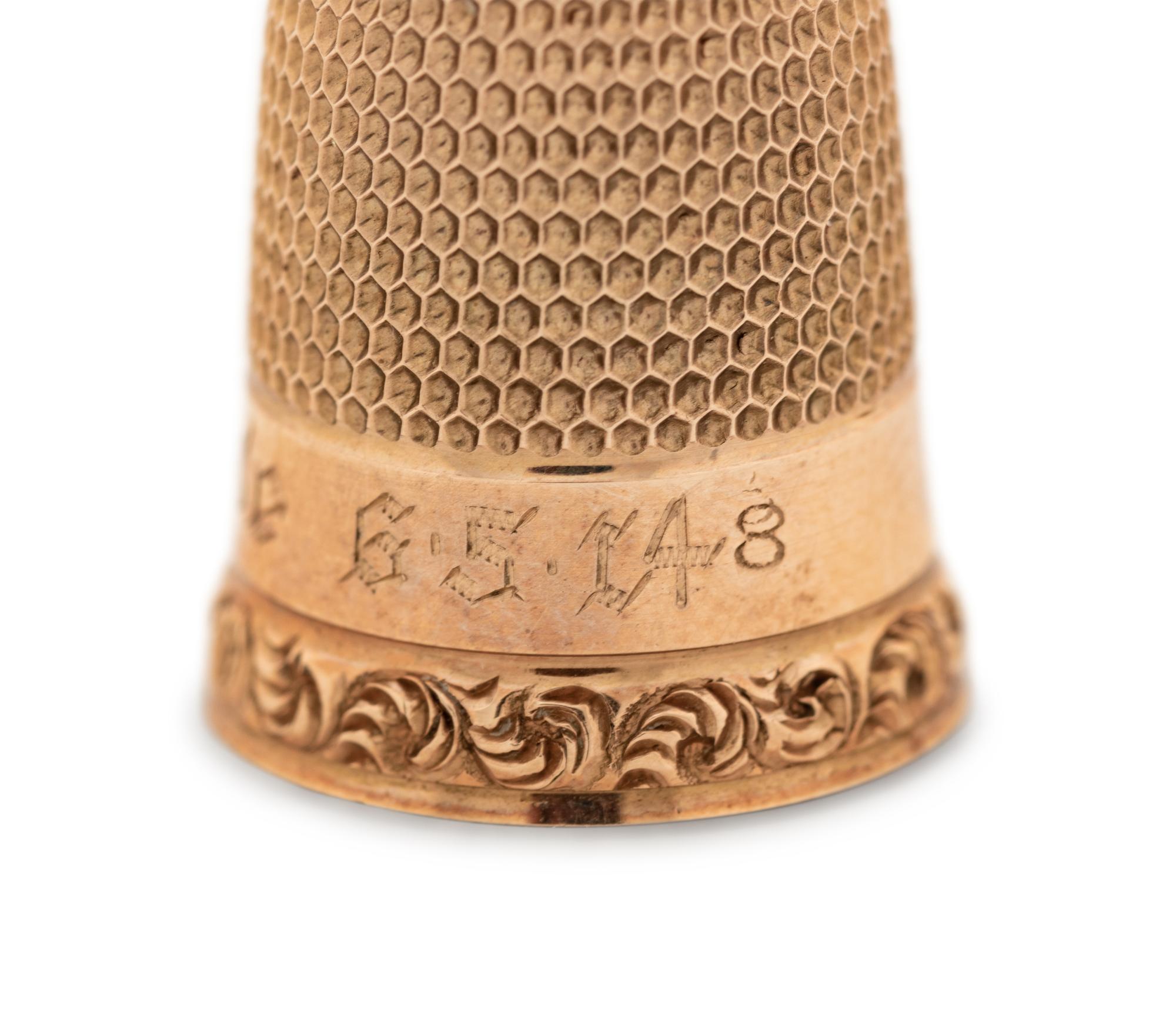 Four American Gold Thimbles