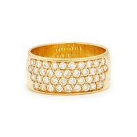 FRENCH, YELLOW GOLD AND DIAMOND BAND