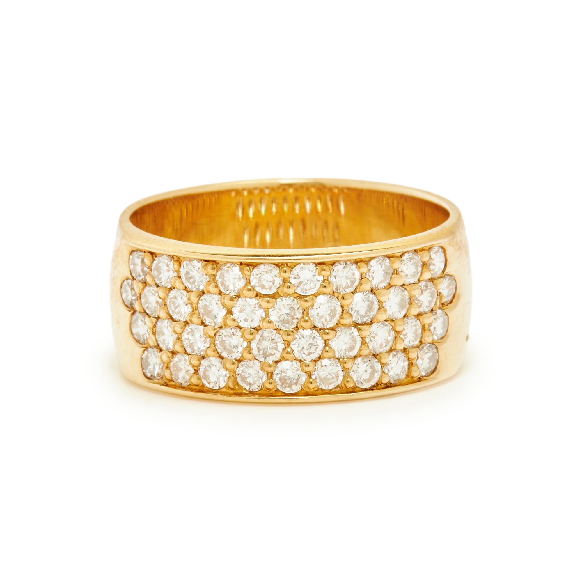 FRENCH, YELLOW GOLD AND DIAMOND BAND