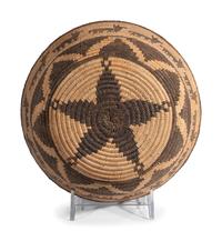 Apache Figural Basket, with Dogs, Deer, and Man