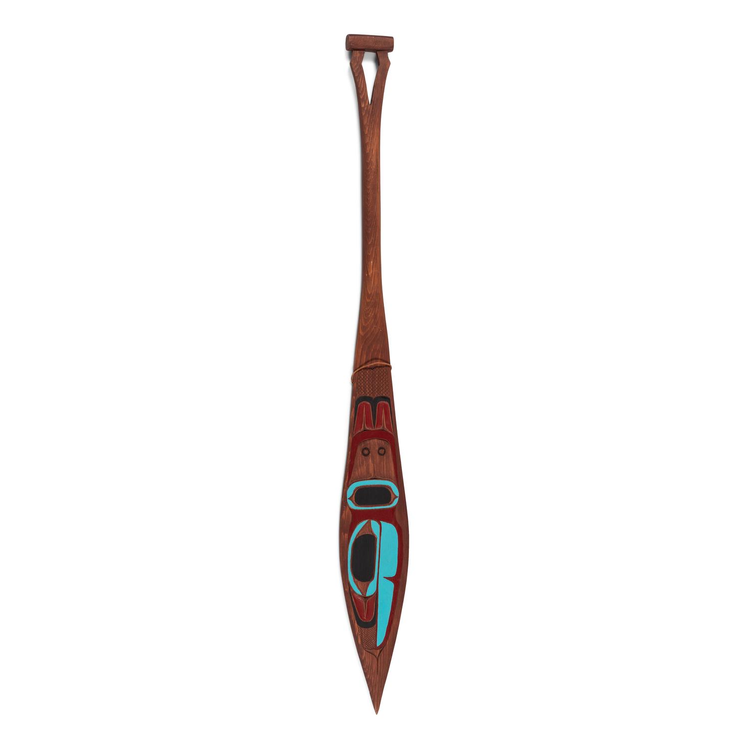Northwest Coast Painted Wood Paddle