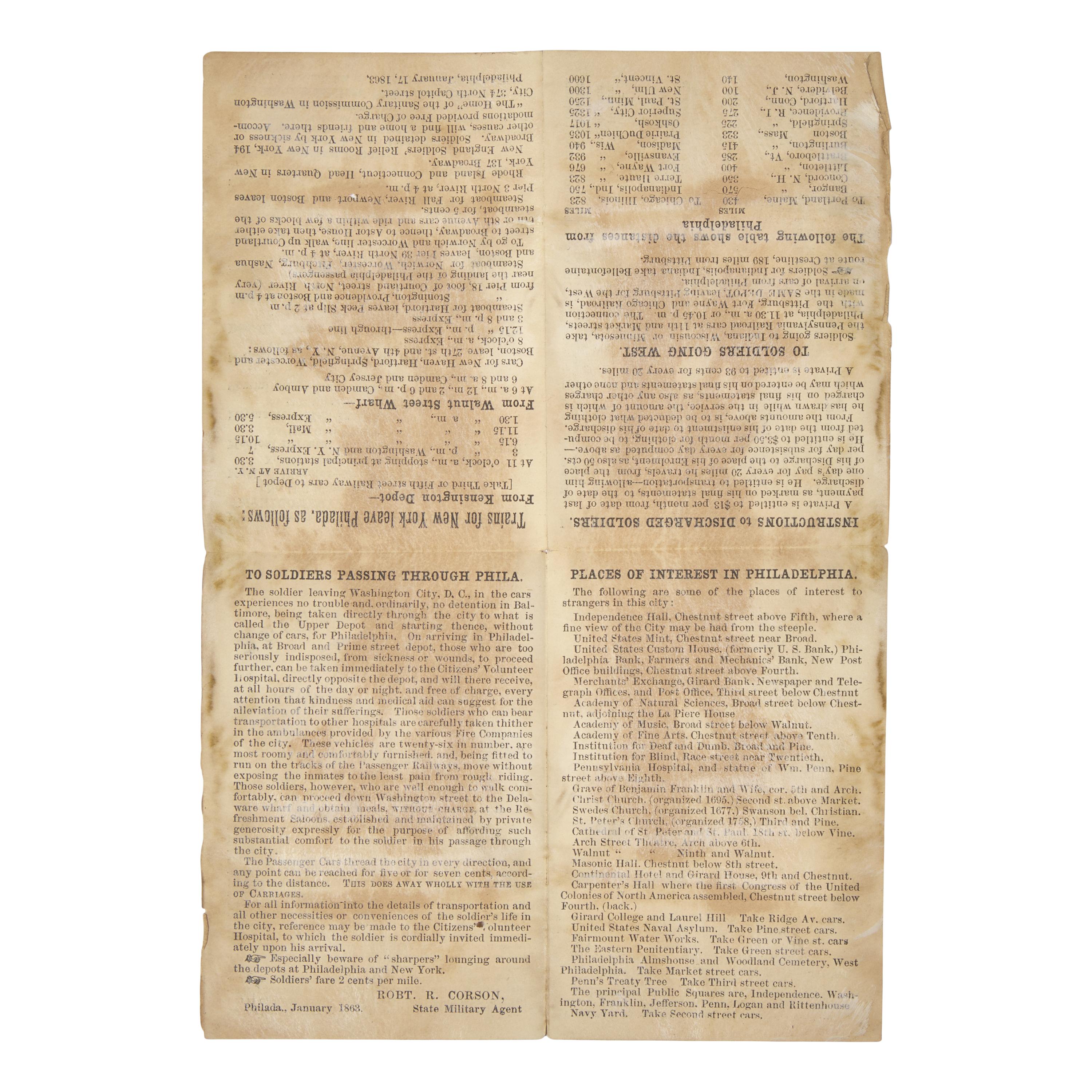 [Civil War] The Soldiers' Guide in Philadelphia