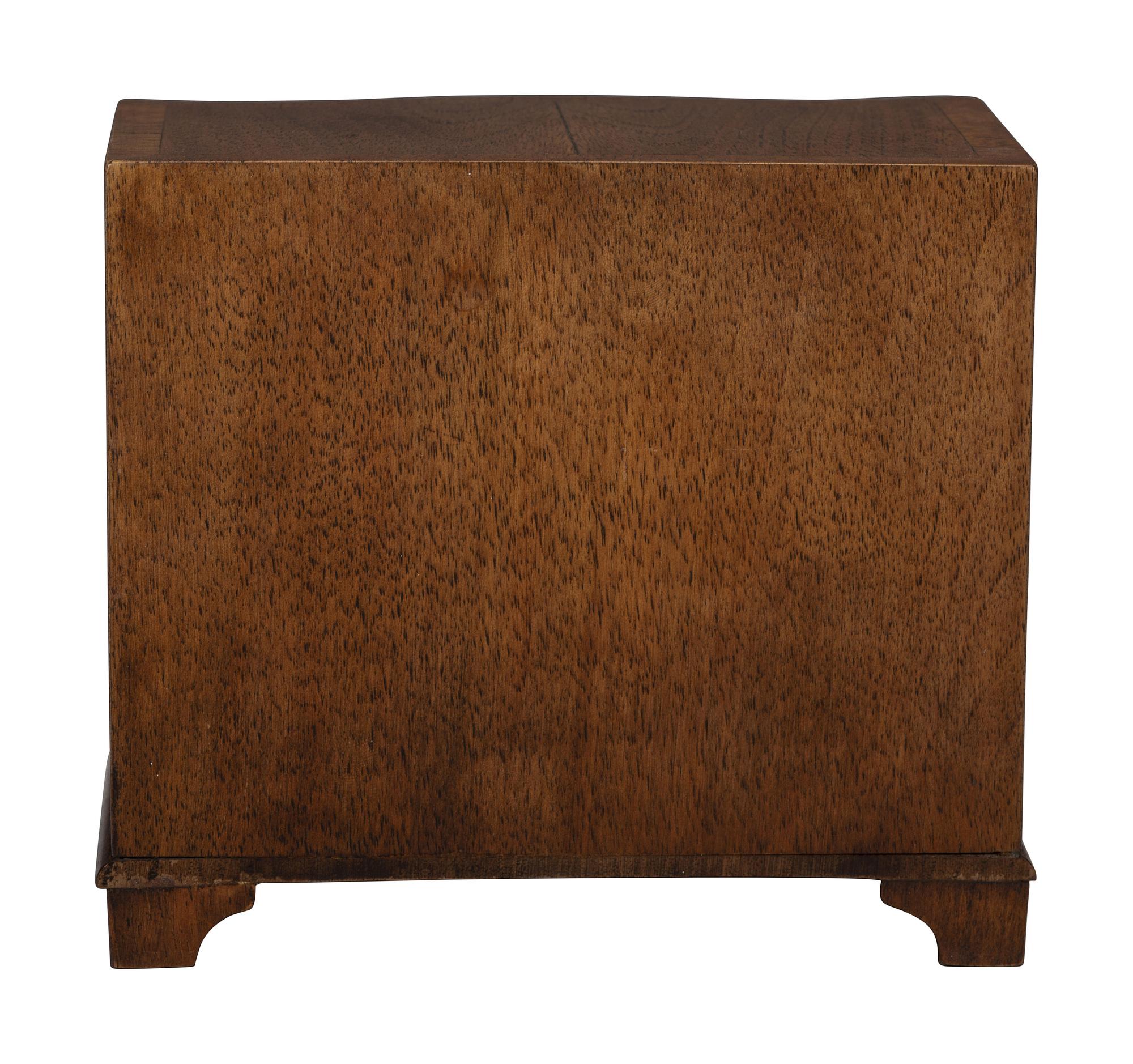 A Georgian-Style Serpentine Front Mahogany Jewelry Chest