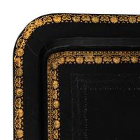 A Maitland-Smith Gilt Tooled Leather Tray Table