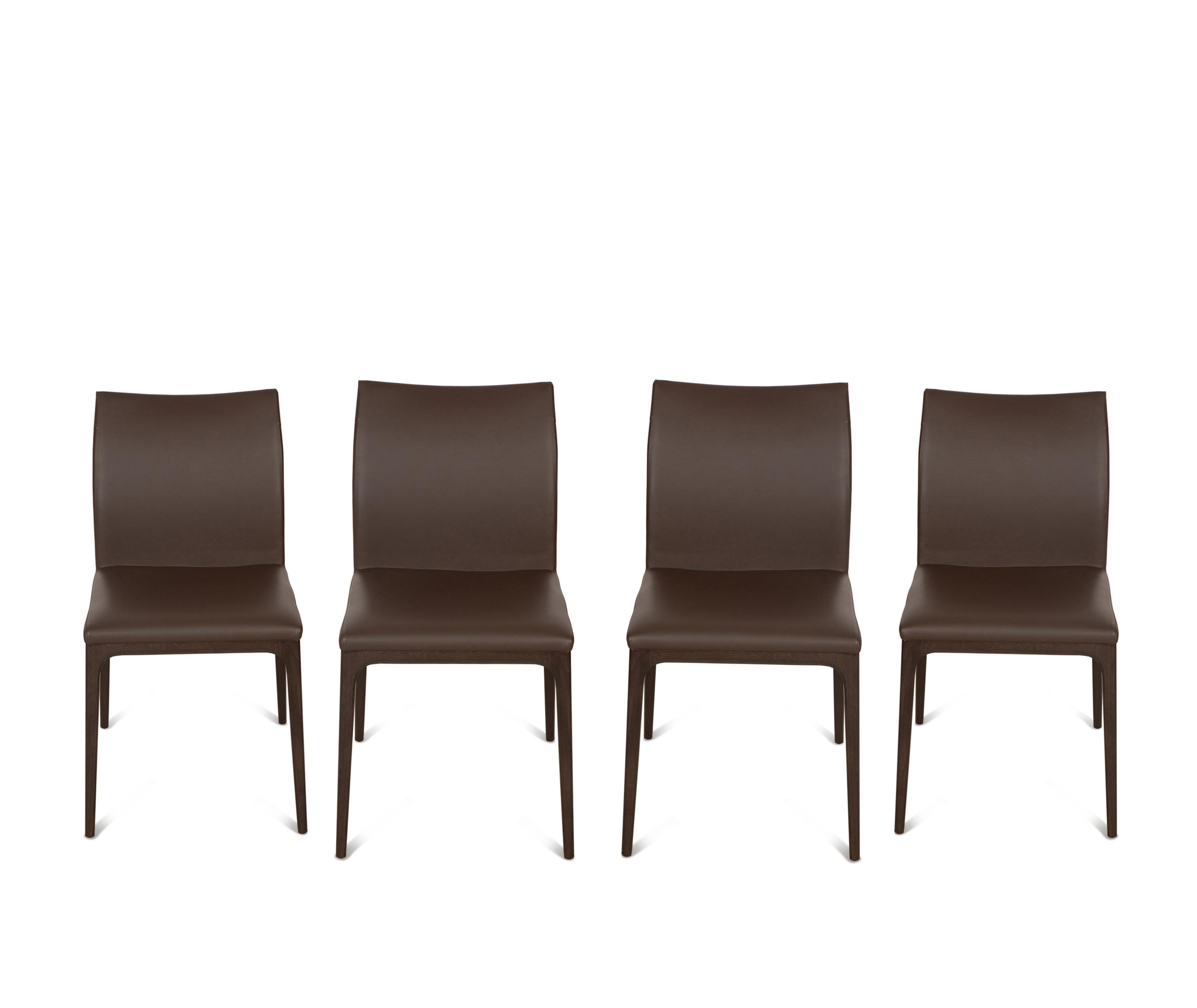 A Set of Four Cattelan Italia Arcadia Leather Dining Chairs